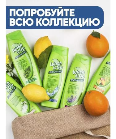 wash & go Shampoo with the aroma of mentol For Men 360 ml - Buy Online on GoSupps.com