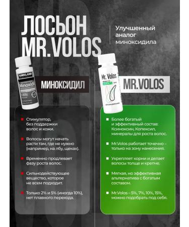 Mr Volos Hair and beard growth 7% 1 bottle - Buy Online on GoSupps.com