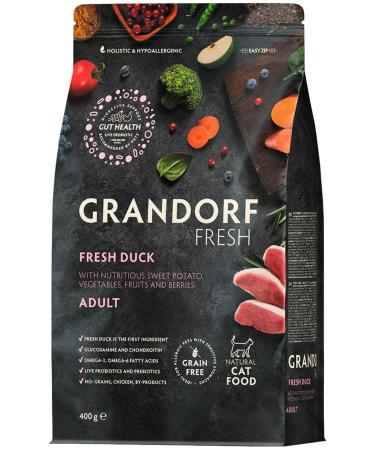 Grandorf Cat food dry Fresh duck Batate 0.4 kg - Buy Online on GoSupps.com