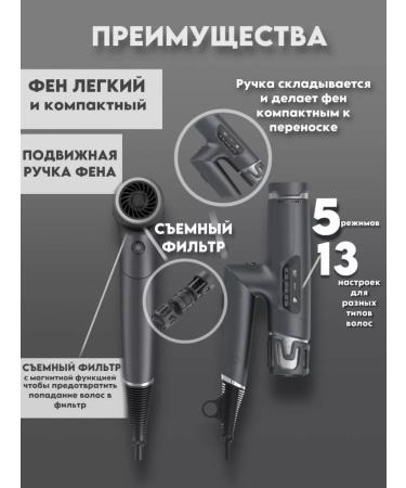 MEILINA Professional hair hair dryer MS-3018 Power 1400W - Buy Online on GoSupps.com