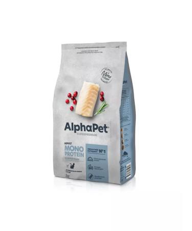AlphaPet Monoprotein dry. In adult cats from white fish 3kg - Buy Online on GoSupps.com
