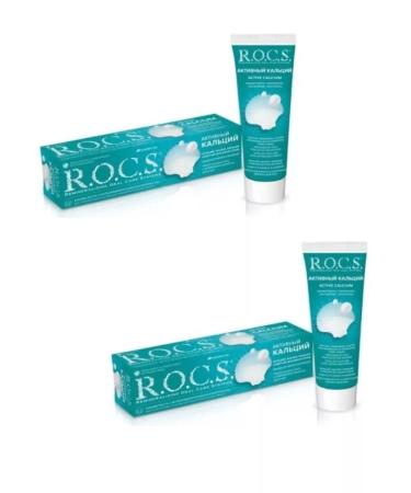 ROCS Active calcium toothpaste 94 g 2pcs