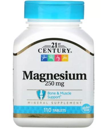 21st Century Magnesium 250 mg + calcium complex 110 tab - Buy Online on GoSupps.com