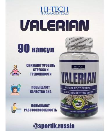 Hi-Tech Pharmaceuticals Russia Valerian root extract 90 capsules