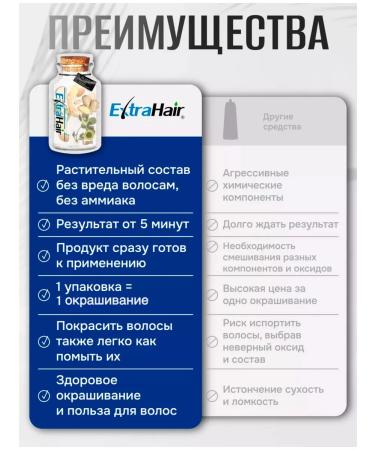 ExtraHair Gray hair shampoo 1 piece 30 ml Extra hair coloring - Buy Online on GoSupps.com
