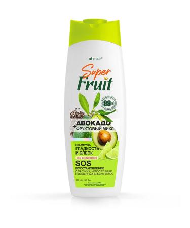 Vitex Super fruit shampoo "Smoothness and shine" 500 ml