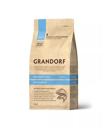 Grandorf Feed for cats with sensitive leather white fish turkey 2 kg - Buy Online on GoSupps.com