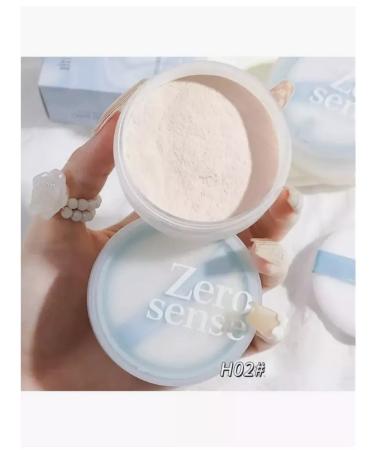 XIXI Bruttery powder with a sponge Zero Sense for the face tone 02