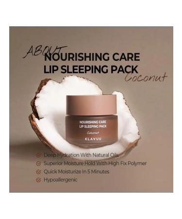 KLAVUU Night Mask for the Care Lip Sleeping Pack Coconut 20 gr. - Buy Online on GoSupps.com