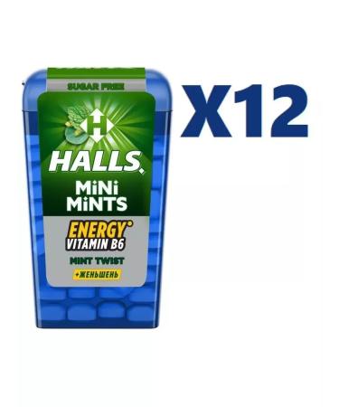 Halls Confles Mini Mints Mint Mint-Mendol 12.5g (12pcs)