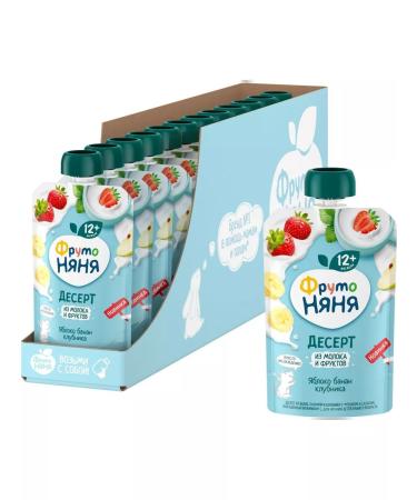 Frutonyanya Milk dessert apple-bandan-club 90g 12 pcs