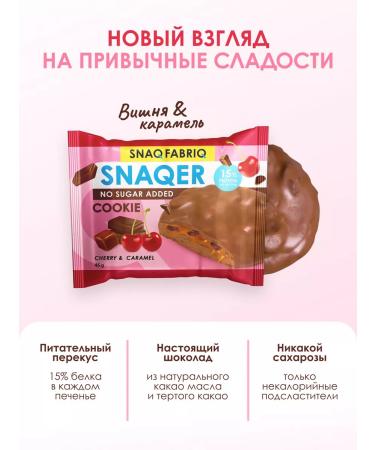 Snaq Fabriq Protein cookies in chocolate without sugar 10pcs x 45 g - Buy Online on GoSupps.com