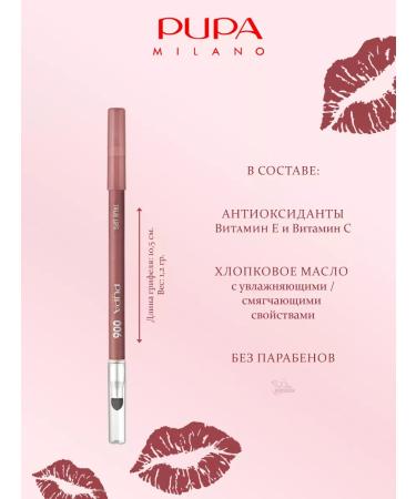 Pupa True Lips lip pencil No. 006 brown-red - Buy Online on GoSupps.com