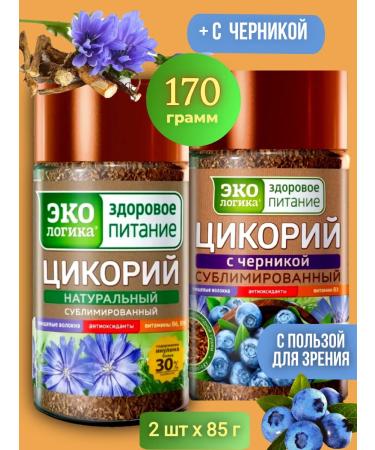 EcoLogic Cicoria natural + with blueberry 2 pcs x 85 g