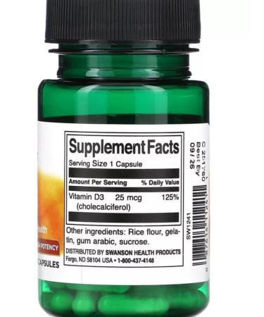 Swanson Vitamin D3 1000 d3 1000 vitamins - Buy Online on GoSupps.com