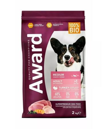 AWARD Dry food for dogs turkey and chicken 2 kg