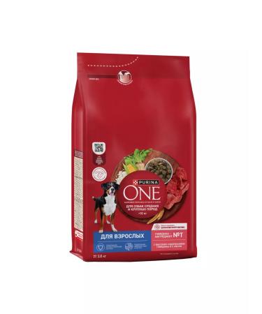 PURINA ONE For adult dogs beef with rice 3.8 kg - Buy Online on GoSupps.com