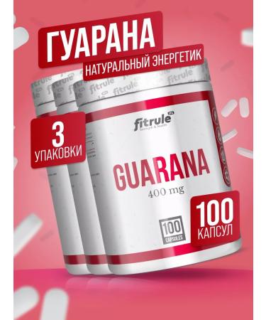 Fitrule Nutrition 3 pcs Guarana Guarana 100 Capsules Energetik Flying
