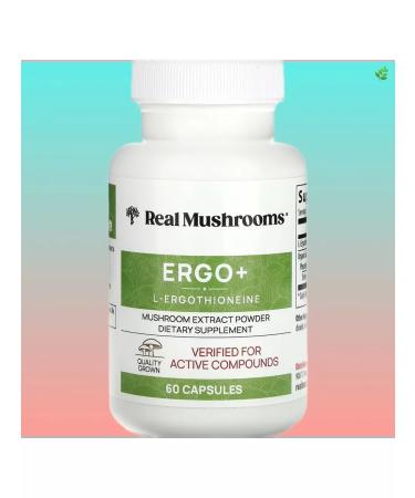 Real Mushrooms Ergo + L-ergotionein 60 capsules