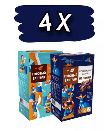 GREENKOSHER Ready -made breakfasts from half aber chocolate. Assort 2 tastes 4 pcs