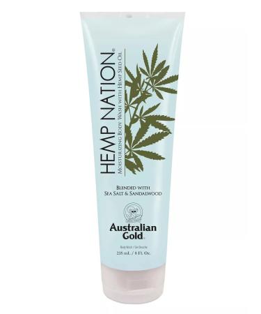 Australian Gold Hemp National shower Gel Sea salt and sandalwood 235ml - Buy Online on GoSupps.com