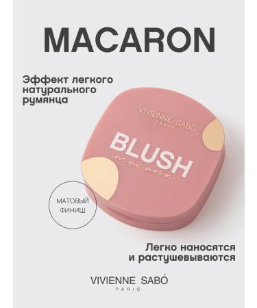 VIVIENNE SABO Face blush matte macaron tone 03 pale pink - Buy Online on GoSupps.com