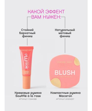 VIVIENNE SABO Face blush matte macaron tone 02 cold pink - Buy Online on GoSupps.com