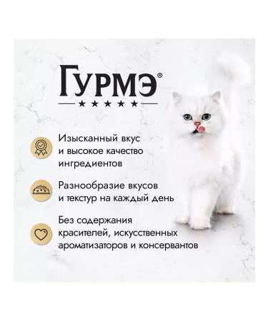 Gourmet Wet dimensional recipes for cats salmon 75 g 5 pcs - Buy Online on GoSupps.com