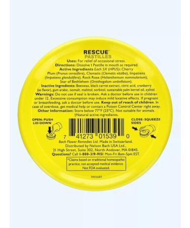 Bach Original Flower Remedies Bach flowers stress removal Rescue Pastilles Cranberry 50 g - Buy Online on GoSupps.com