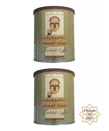 KURUKAHVECI MEHMET EFENDI Coffee Turkish ground arabica 2 cans of 250g