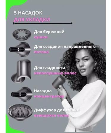 VGR Super Hair Dryer Feng Set with pink (6 in 1) 3m - Buy Online on GoSupps.com