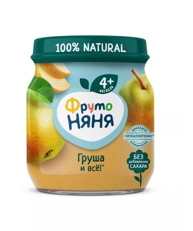 Frutonyanya Puree fruit pear from 4 months 100g. 12pcs - Buy Online on GoSupps.com