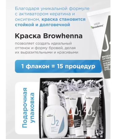 BROWXENNA Painting for eyebrows and eyelashes Professional set Oxygen O2 - Buy Online on GoSupps.com