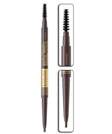Eveline Cosmetics Waterproof eyebrow pencil Micro Pressice No. 2 Dark Brown