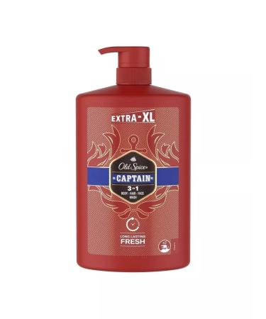 Old Spice Captain shower shampoo-gel 3 in 1 1000 ml - Buy Online on GoSupps.com