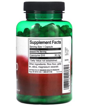 Swanson Coenzyme Q10 Q10 30 mg 240 capsules - Buy Online on GoSupps.com