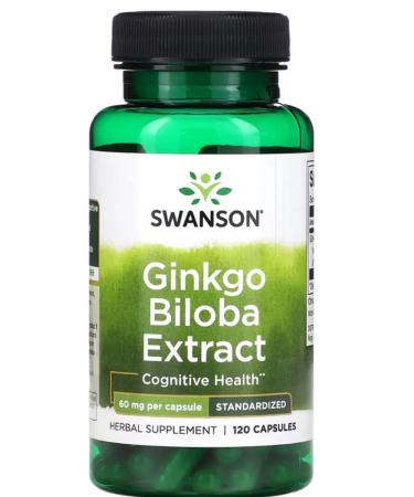 Swanson Ginkgo biloba extract 60 mg 120 capsules