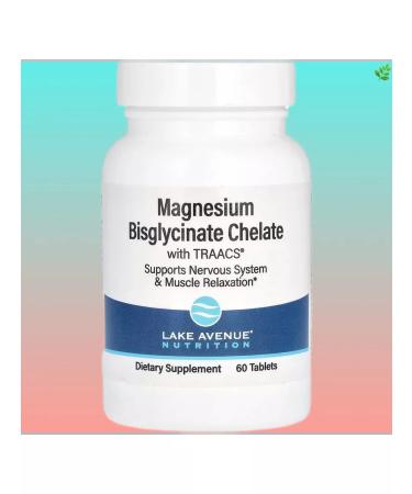 Lake Avenue Nutrition Bislycinate helat magnesium 100 mg 60 pcs