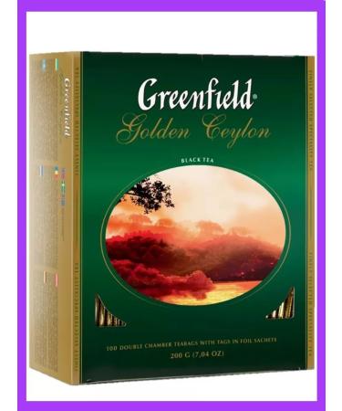 Black tea 100pak*2 g Greenfield Golden Ceylon