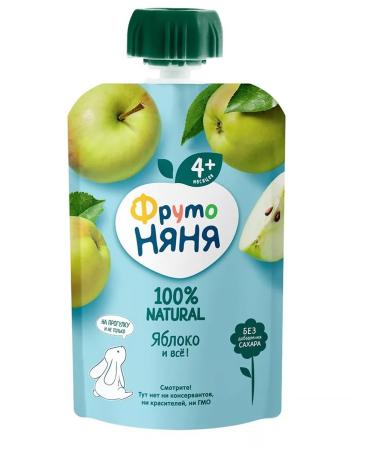 Frutonyanya Puree apple from 4 months 90g. 12pcs - Buy Online on GoSupps.com