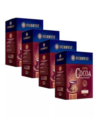 FOODFEST Cocoa Power Cocoa 100% high-quality 100g 4pcs