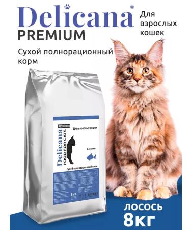 Delicana Dry food for cats with salmon 8kg - Buy Online on GoSupps.com