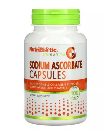 NutriBiotic Sodium ascorbate vitamin C 100 capsules