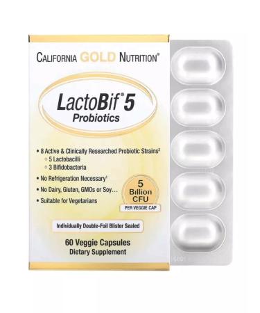 California Gold Nutrition Lactobif5 digestive probiotics 60 vegkapsul