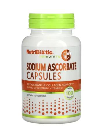 NutriBiotic Sodium ascorbate Askorbat sodium 100 capsules