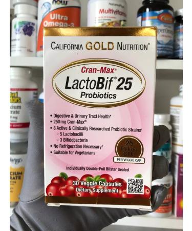California Gold Nutrition Probiotics Lactobif 25 Lactobif