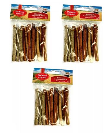 Native feeds Fruit branches MIX for rodents 10 cm 35 g 3 pcs