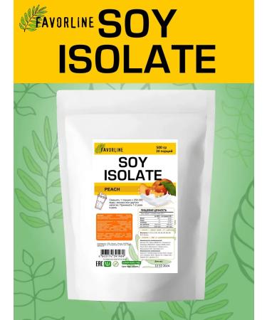 FAVORLINE Soy isolate soy protein 500 g peach - Buy Online on GoSupps.com