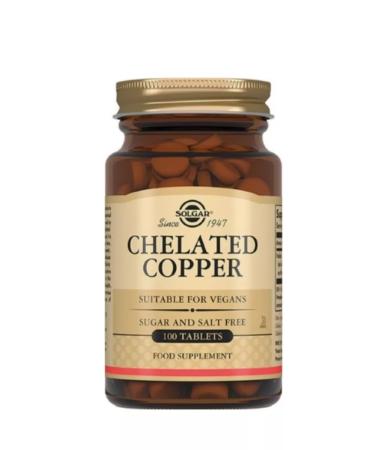 Solgar Inc Helat copper 100 tablet 400mg-1UP