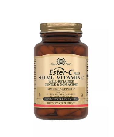 Solgar Inc Esther-S Plus vitamin C 500 mg 50 caps 840mg-1UP